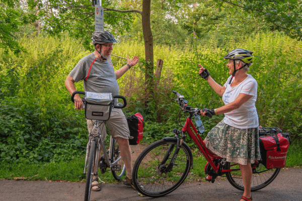 Radfahrer im Dessau-Wörlitzer Gartenreich